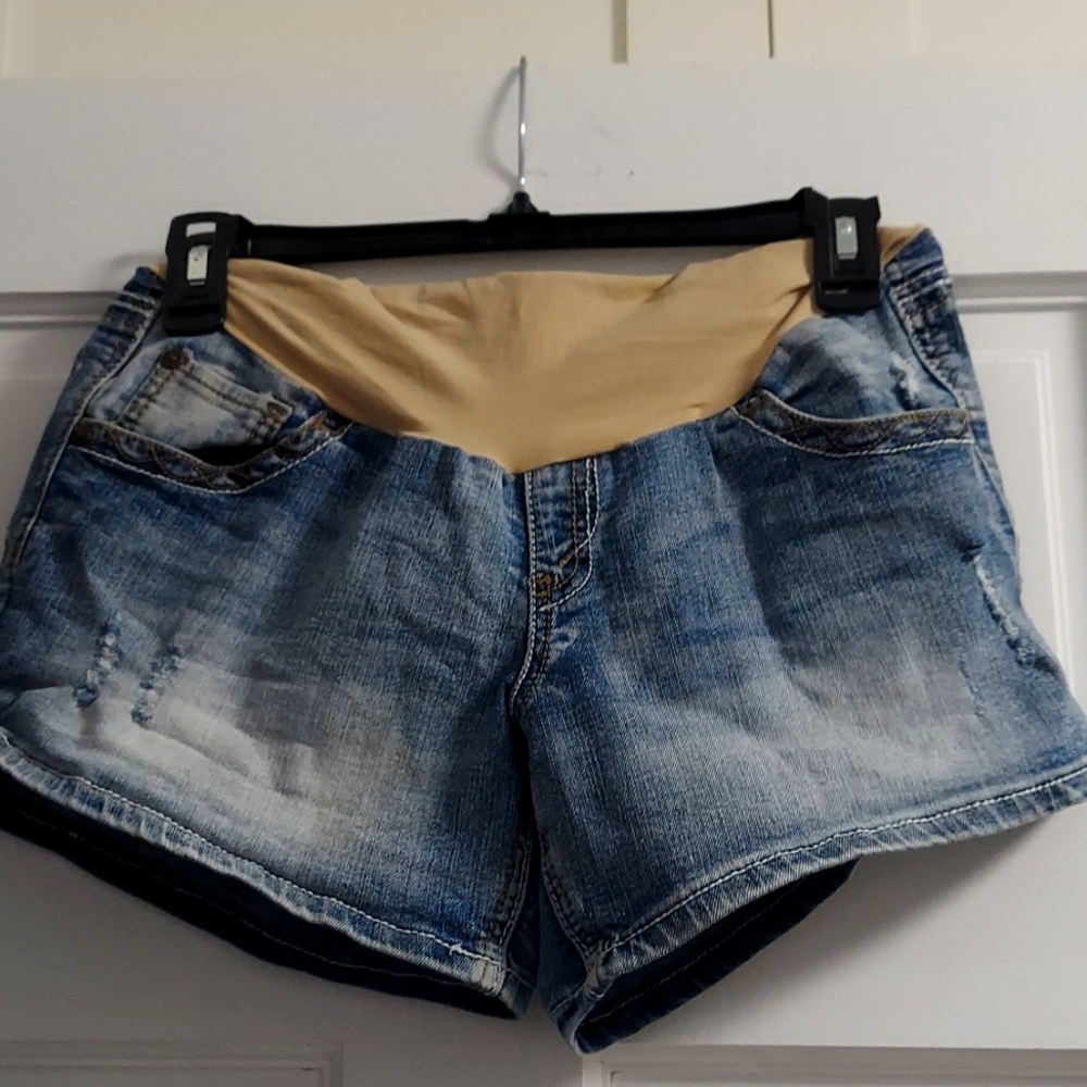 Denim Maternity shorts size medium